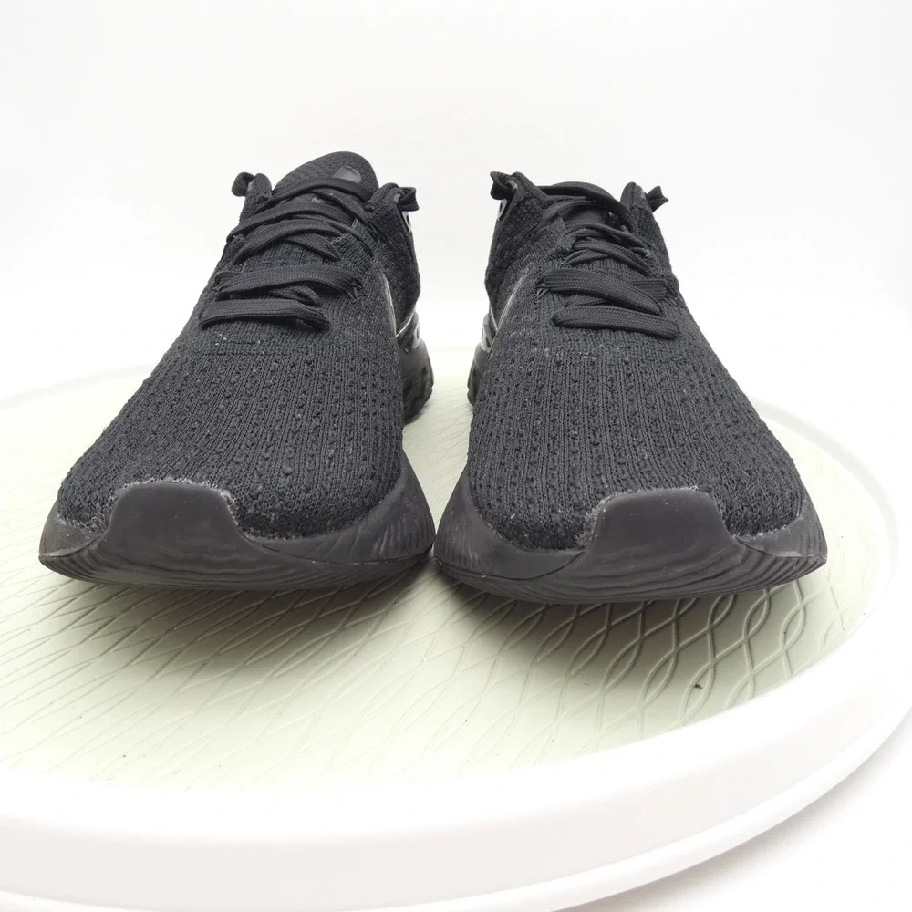 Nike React Infinity Run Flyknit 3 Men's 12 Running Shoes Black Athletic Sneakers
